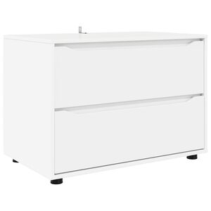 vidaXL Opbergkast 80 x 48 x 57 cm Bewerkt hout Wit