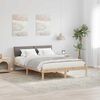 vidaXL Bedframe Bruin en taupe 150 x 200 cm Massief grenenhout