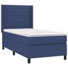 vidaXL Boxspring met matras stof blauw 100x200 cm