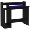 vidaXL Bureau met LED-verlichting 97x45x90 cm bewerkt hout zwart