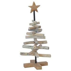 vidaXL Kerstboom Bruin 60 cm Massief teakhout