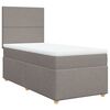 vidaXL Boxspring met matras stof taupe 90x200 cm