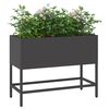 vidaXL Verhoogde Tuin Plantbak Zwart 60 x 26 x 45 cm Staal