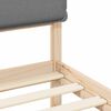 vidaXL Bedframe met Gevoerd Hoofdgedeelte Lichtgrijs 200 x 200 cm
