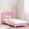 vidaXL Bedframe voor kinderen met hoofdbord Roze 80 x 200 cm Stof