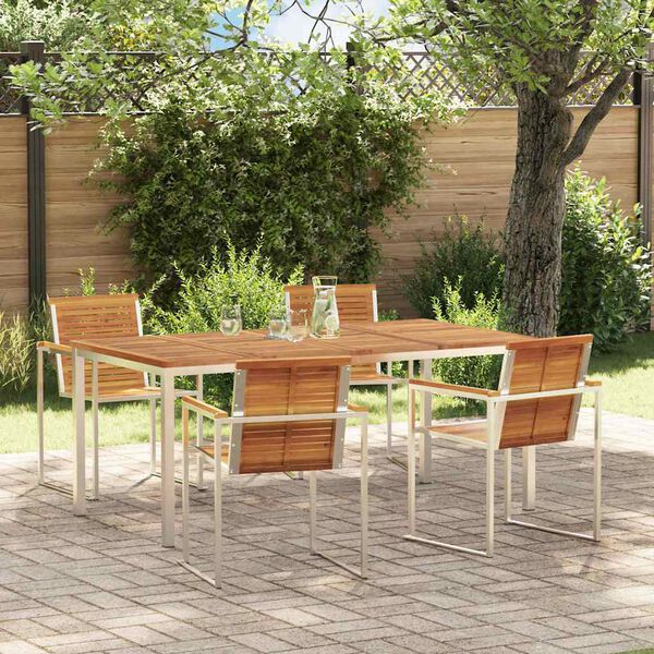 vidaXL Tuin Eetset 5 pcs Massief Hout Acacia