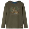 Kindershirt met lange mouwen 104 kakikleurig