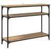 vidaXL Wandtafel met plank Artisan Eiken 100 x 29 x 75 cm Bewerkt hout