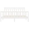 vidaXL Bedframe massief grenenhout wit 180x200 cm