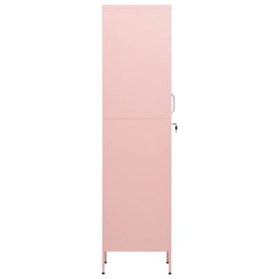 vidaXL Lockerkast 35x46x180 cm staal roze