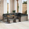 vidaXL Tuin Sofa Set met kussen met opslag met kussen 13 pcs Grijs