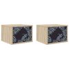 vidaXL Wandkastje DOKKUM 2 st Sonoma Eiken 36 x 33 x 25 cm