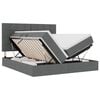 vidaXL LED Opslagbed met Matras Donkergrijs 180 x 200 cm Stof