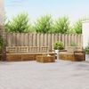 vidaXL Buiten bankenset met kussen 7 pcs Natuurlijk en Beige
