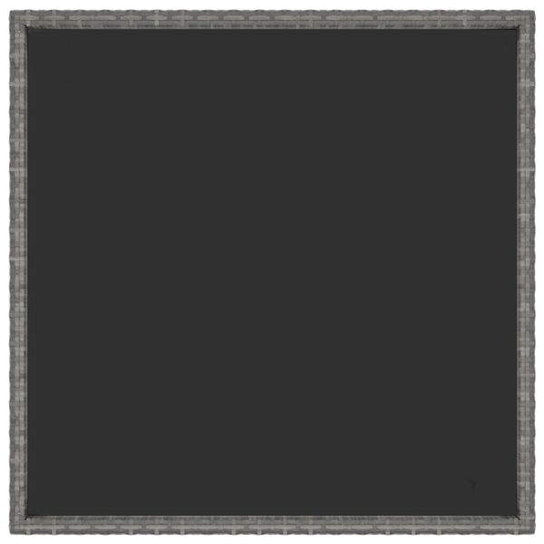 vidaXL Tuintafel 90x90x75 cm poly rattan grijs