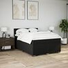 vidaXL Boxspring met matras stof zwart 160x200 cm