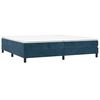 vidaXL Boxspring met matras fluweel donkerblauw 200x200 cm