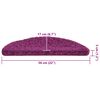 vidaXL Trapmatten 30 st 56x17x3 cm Violet Halfrond