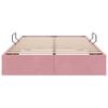 vidaXL Opslag bed met opslag Roze 120 x 200 cm Fluweel