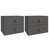 vidaXL Nachtkastjes 2 st wandgemonteerd 50x36x40 cm grijs