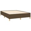 vidaXL Bedframe zonder matras stof donkerbruin 140x200 cm