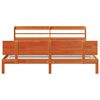 vidaXL Bedframe met hoofdeinde 2 pcs Wasbruin Massief Vurenhout