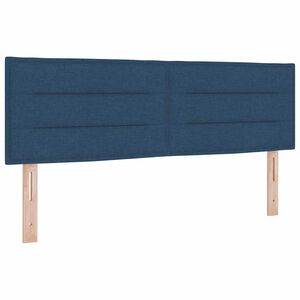 vidaXL Hoofdbord met hoofdeinde Blauw 160 cm Nep Leer
