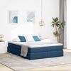 vidaXL Opslag bed met matras met matras Blauw 140 x 190 cm Polyester