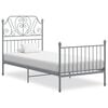 vidaXL Bedframe metaal grijs 90x200 cm