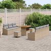 vidaXL Tuin Sofa Set met kussen met opslag 10 pcs Beige en Licht Grijs
