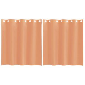 vidaXL Gordijnen voile met doorvoertules 2 st terracotta