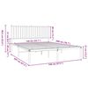 vidaXL Bedframe met hoofd- en voeteneinde metaal wit 75x190 cm
