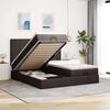 vidaXL Ottoman bed met matrassen 200x200cm stof donkerbruin