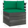 vidaXL 12-delige Loungeset pallet met kussens massief grenenhout