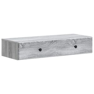 vidaXL Wandmontage Zijtafel Grijs sonoma 87,5 x 34,5 x 17 cm