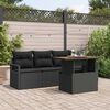 vidaXL Tuin Sofa Set met kussen 5 pcs Zwart