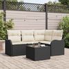 vidaXL Tuin Sofa Set 5 pcs Zwart poly rattan