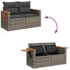 vidaXL 7-delige Loungeset met kussens poly rattan grijs