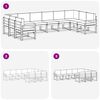 vidaXL Buiten bankenset met kussen 10 pcs Natuurlijk en Beige