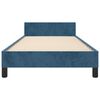 vidaXL Bedframe zonder matras 90x190 cm fluweel donkerblauw