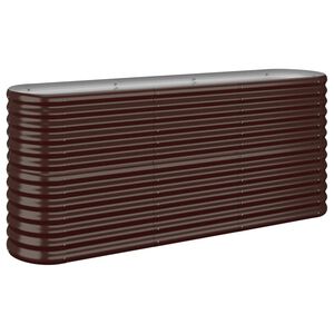 vidaXL Plantenbak 152x40x68 cm gegalvaniseerd staal bruin