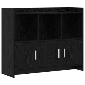 vidaXL Dressoir Zwart eiken 98,5 x 33 x 80 cm Bewerkt hout