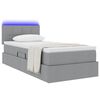 vidaXL Opbergbed met LED met matras Lichtgrijs 100 x 200 cm Stof