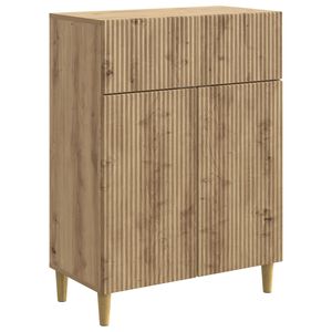 vidaXL Dressoir Artisanaal eiken 66 x 34,5 x 90 cm Bewerkt hout