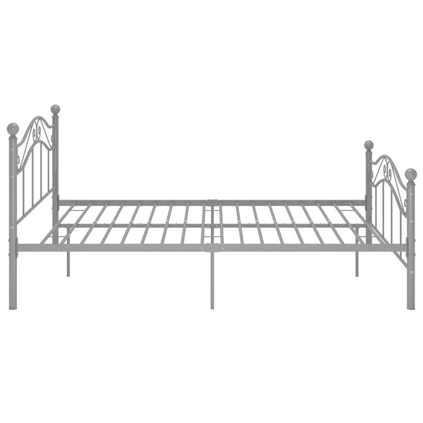vidaXL Bedframe metaal grijs 120x200 cm
