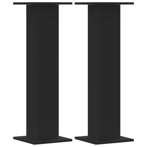 vidaXL Speakerstandaards 2 st 30x30x95 cm bewerkt hout zwart