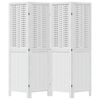 vidaXL Kamerscherm met 4 panelen massief paulowniahout wit