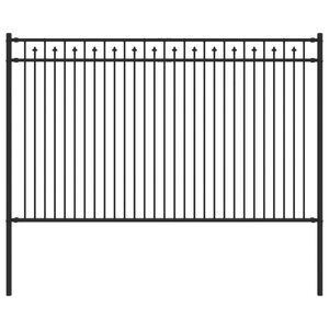 vidaXL Spike Hek BAARLO 200 x 116 cm Gepoedercoat staal Zwart