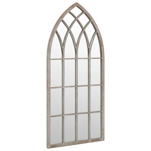 vidaXL Tuinspiegel 70x30 cm ijzer zandkleurig