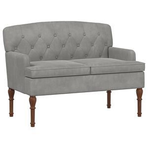 vidaXL Loungebank met knopencomfort Lichtgrijs 111 x 65 x 79 cm